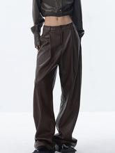 Meet You There Faux Leather Wide Leg Pants